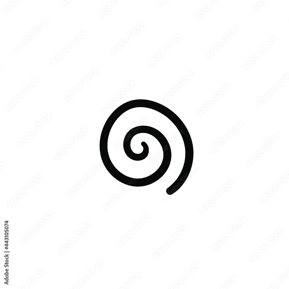Hand drawn spiral. Simple vector icon Hand drawn spiral. Simple vector icon