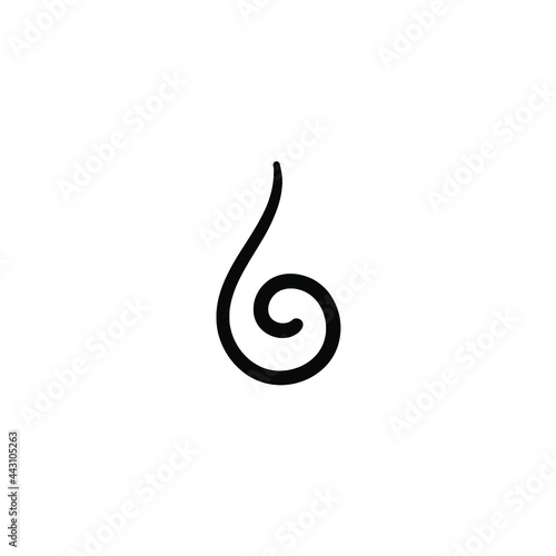 Fototapeta Naklejka Na Ścianę i Meble -  Hand drawn spiral. Simple vector icon