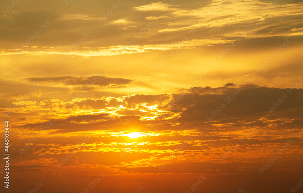 golden sunset sky background