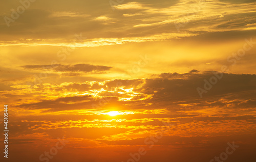 golden sunset sky background © sumroeng