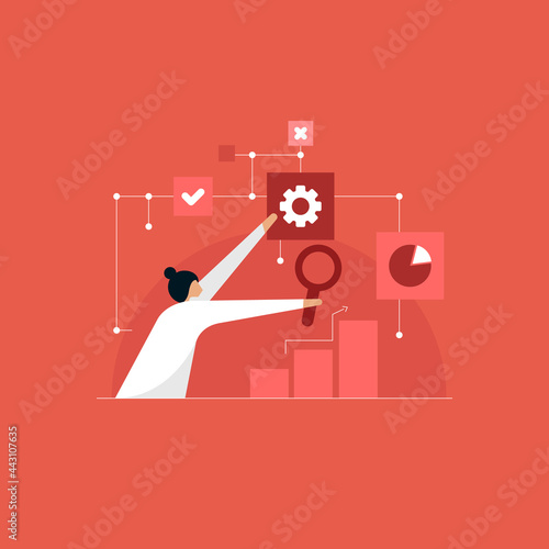 Business analytics intelligence concept, financial charts to analyze profit and finance