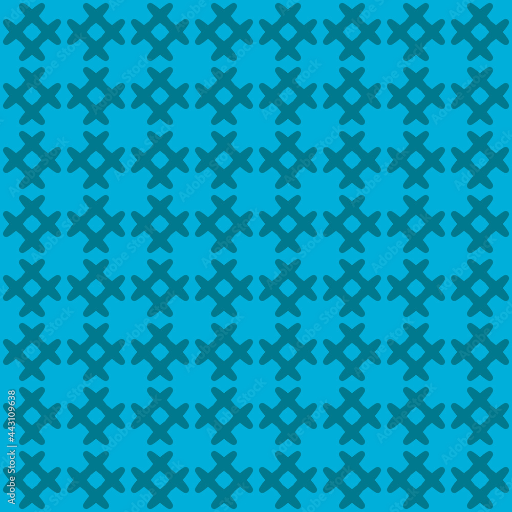 Light blue crosses and same background. Vector simple shape pattern. Light blue crosses and same background. Vector simple shape pattern.