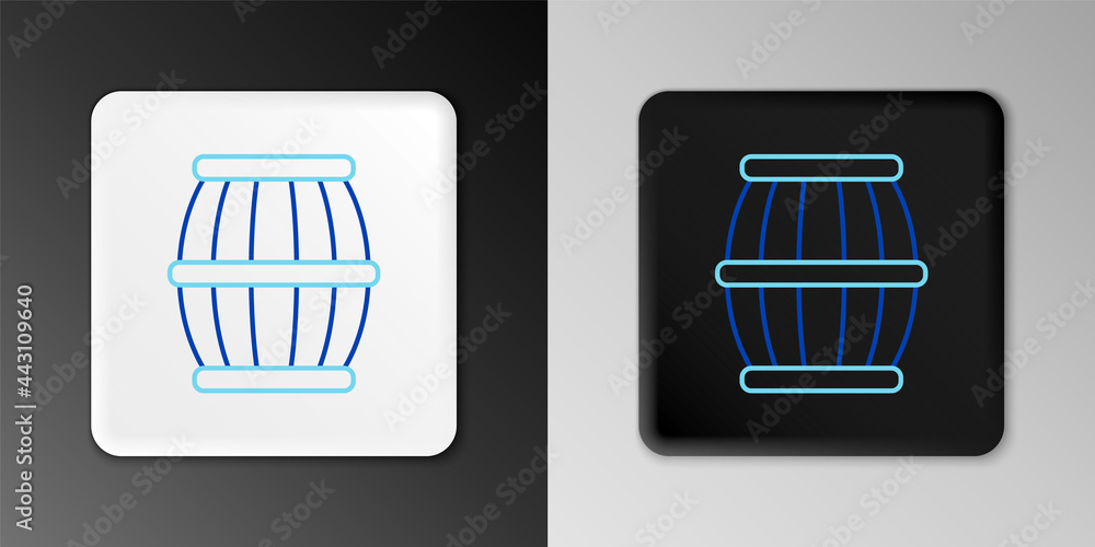Line Gun powder barrel icon isolated on grey background. TNT dynamite wooden old barrel. Colorful outline concept. Vector Line Gun powder barrel icon isolated on grey background. TNT dynamite wooden old barrel. Colorful outline concept. Vector