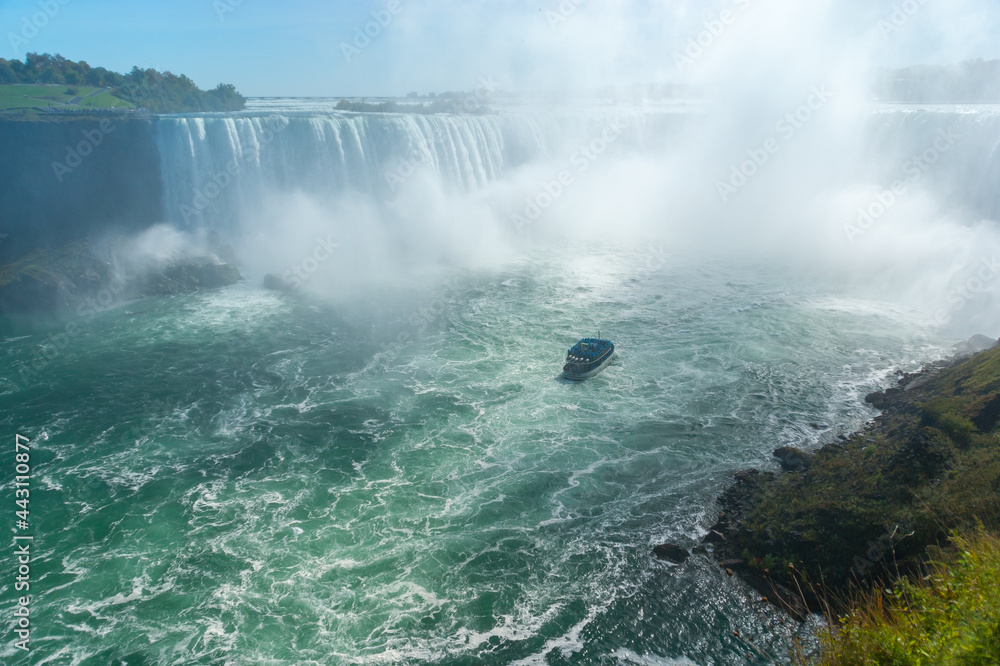 Niagara Falls, Canadian Horseshoe waterfall. Natural landmark, tourist destination, Ontario, Canada