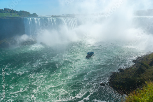 Niagara Falls  Canadian Horseshoe waterfall. Natural landmark  tourist destination  Ontario  Canada