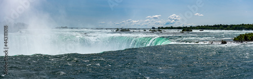 Panorama of edge of Niagara Falls