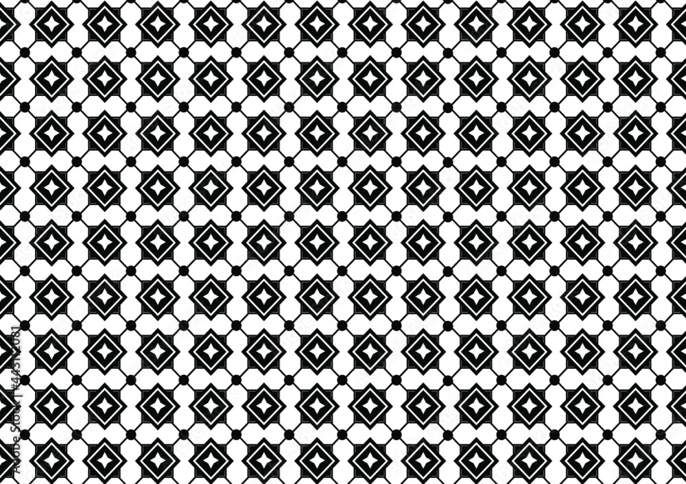 Abstract geometric pattern with square lines and white background Seamless pattern vector