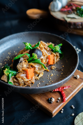 Stir-fried rice noodle with pork - Asian food style