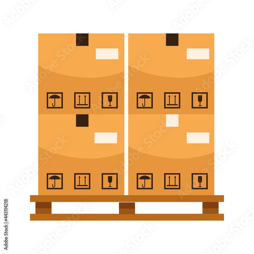 boxes in pallets