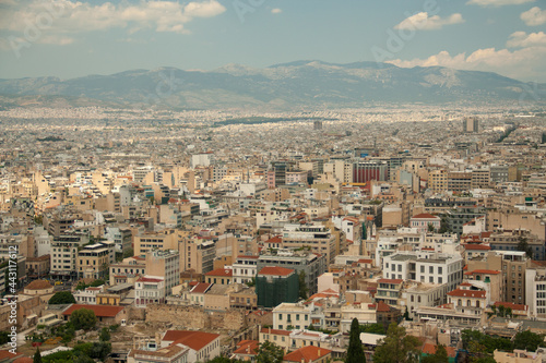 Fototapeta Naklejka Na Ścianę i Meble -  Panoramic view of the city of Athens from the Acropolis, Greece