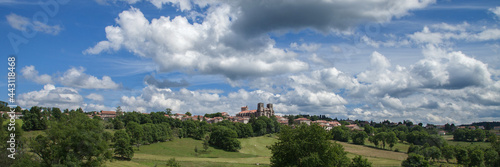 Panoramique sur la ville de la Chaise-Dieu en Haute-Loire