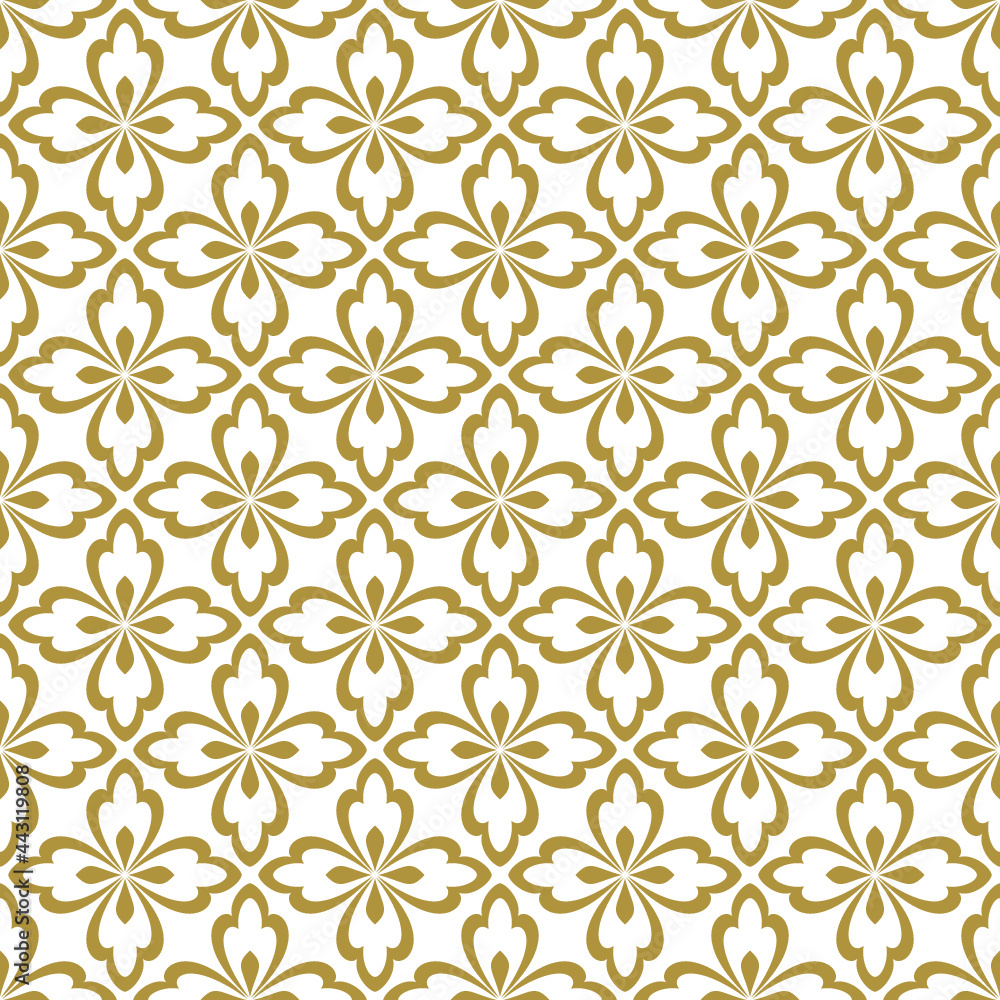 Floral pattern in baroque style Seamless vector background damask ornament.
