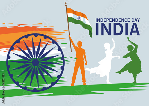 Obraz na plátně india independence lettering