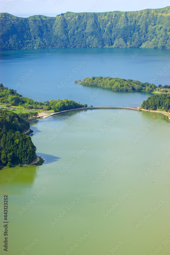 Epic view of Sete cidades lake in Sao Miguel, Azores islands.
