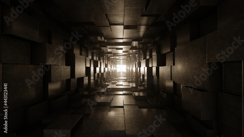 Dark tunnel background