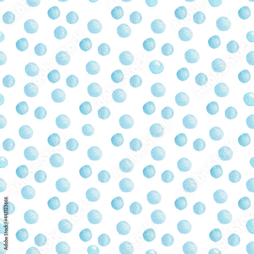 Obraz na płótnie Watercolor blue candy drops seamless pattern digital paper. Digital background. w salonie