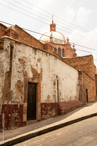 Beautiful view of a colonial era Spanish church in the historic center of Zacatecas City, Zacatecas, Mexico.