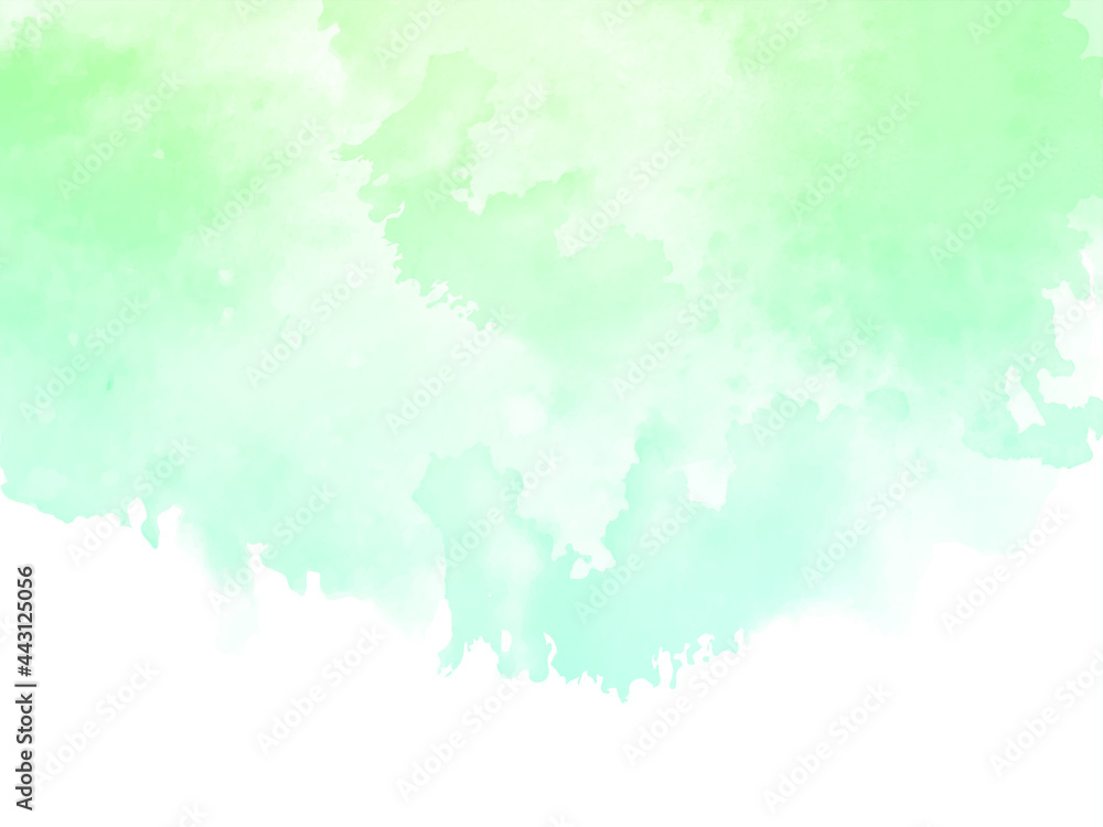 Soft green watercolor texture design background