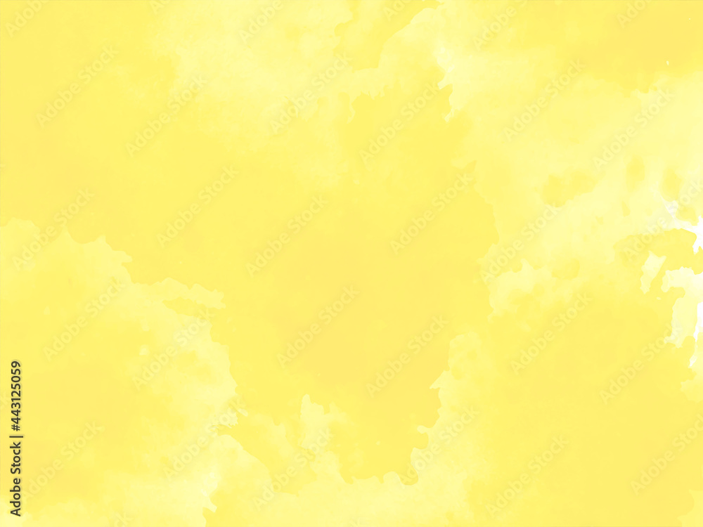 Bright yellow watercolor texture design background