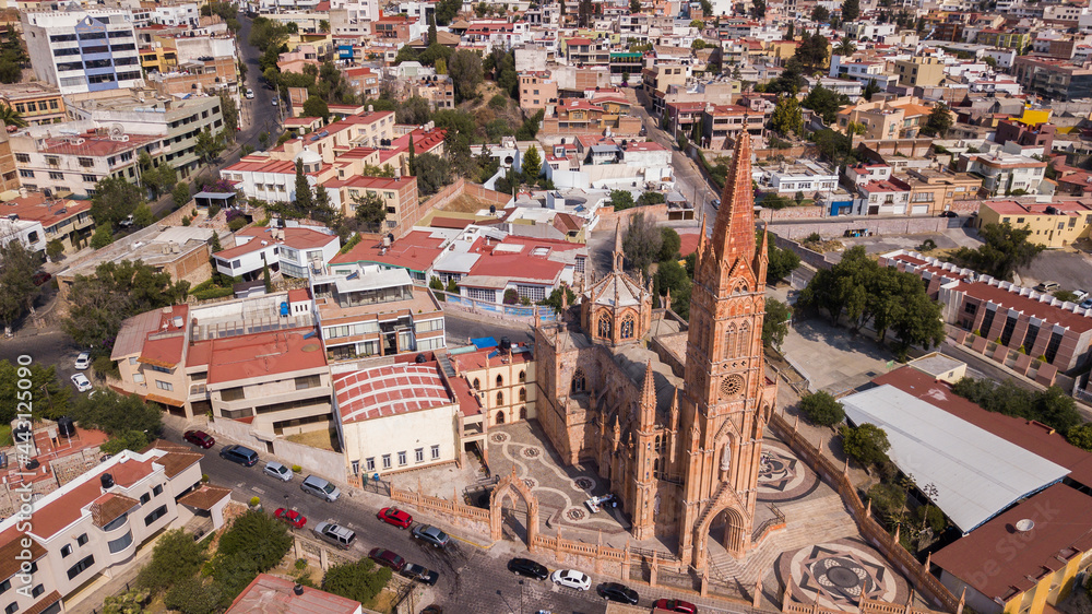 Daytime view of the urban skyline of Zacatecas City, Zacatecas, Mexico.