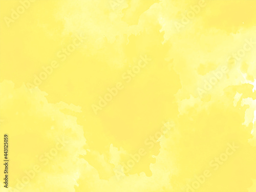 Bright yellow watercolor texture design background