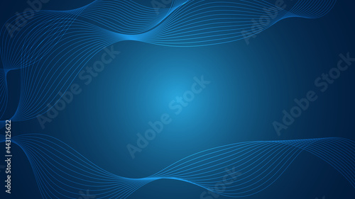 Digital network technology wave vector background. With abstract blue lines flow motion illustration, Vector lines, Modern and colorful data lap design wallpaper.