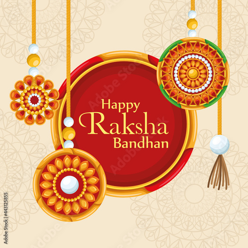 Murais de parede happy raksha bandhan