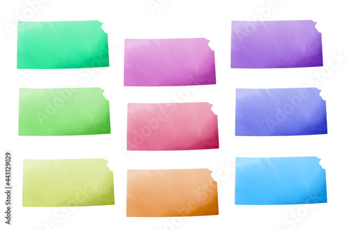 Wallpaper Mural Political divisions of the US. Watercolor patriotic clip art. State Kansas Torontodigital.ca