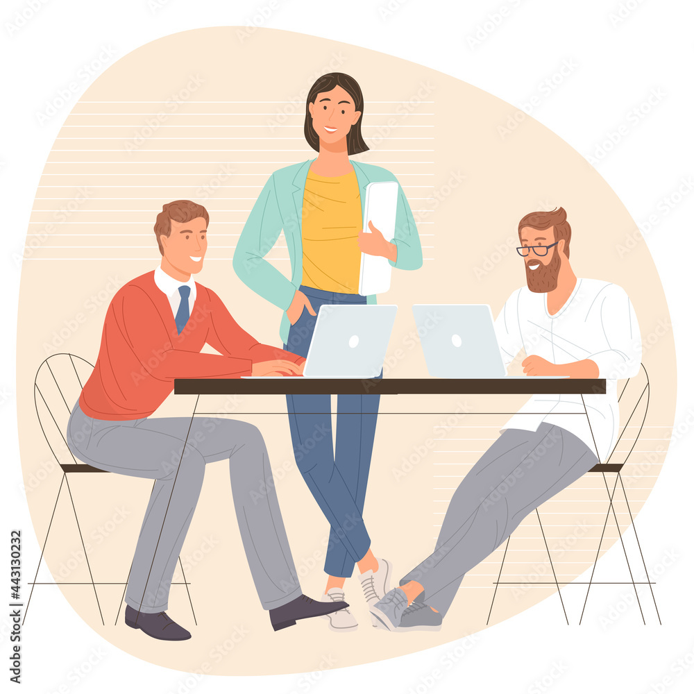 Teamwork vector concept Teamwork vector concept