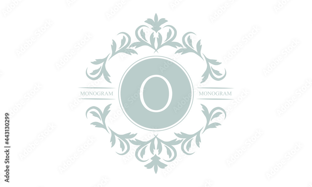 An elegant logo or monogram design template with the letter O. An elegant luxury letter symbol for cosmetics, royal and jewelry brands. Vector illustration An elegant logo or monogram design template with the letter O. An elegant luxury letter symbol for cosmetics, royal and jewelry brands. Vector illustration