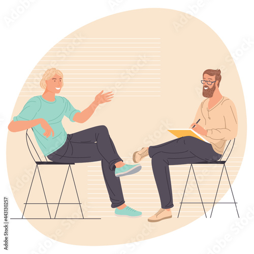 Patient with psychologist