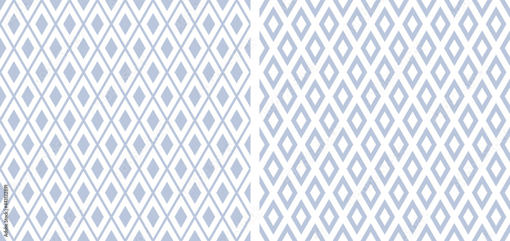 Seamless geometric diamonds patterns. Seamless geometric diamonds patterns.