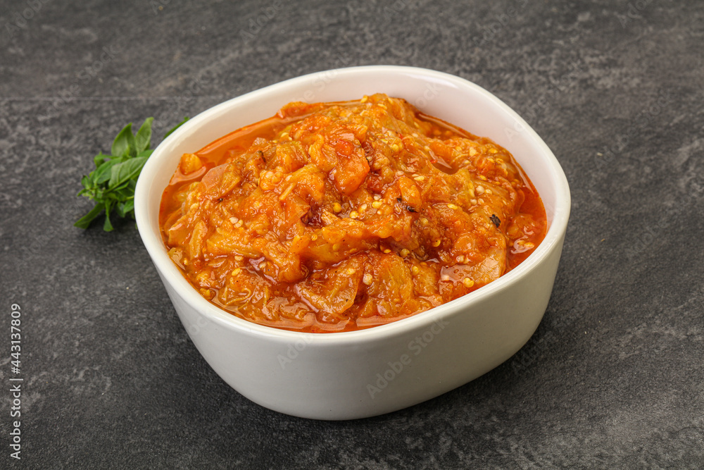 Caucasian cuisine - Mangal salad with vegetables Caucasian cuisine - Mangal salad with vegetables