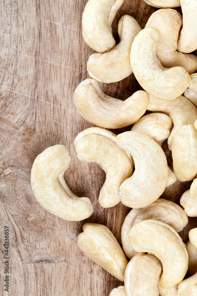 delicious and healthy raw cashew nuts, close up delicious and healthy raw cashew nuts, close up