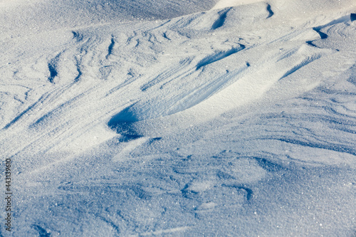 white cold snow in the winter season