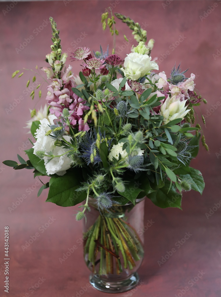 bouquet of flowers in vase