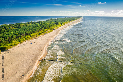 Beach on peninsula Hel on Baltic Sea. photo