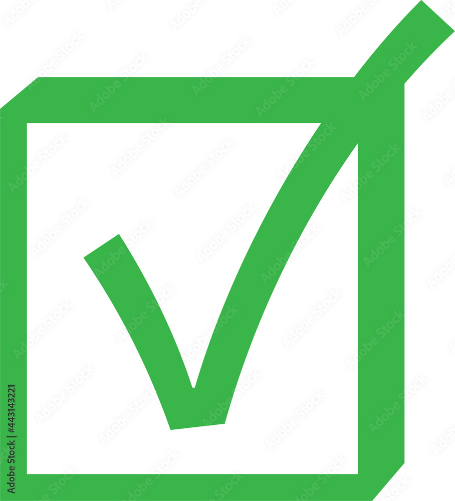 Icon simbol quiality mark correct yes Icon simbol quiality mark correct yes