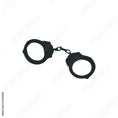 Handcuffs for prisoners. vector illustration