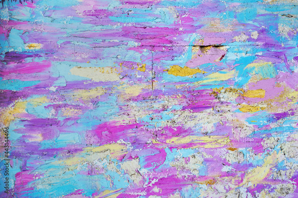 Abstract art painted colorful grunge texture. background wall for design.