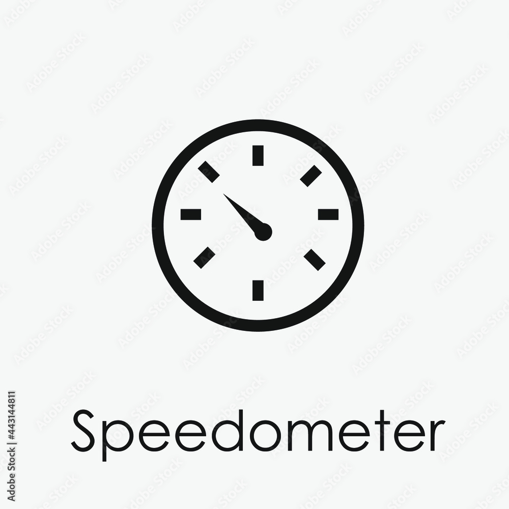 Speedometer vector icon. Editable stroke. Symbol in Line Art Style for Design, Presentation, Website or Apps Elements, Logo. Pixel vector graphics - Vector Speedometer vector icon. Editable stroke. Symbol in Line Art Style for Design, Presentation, Website or Apps Elements, Logo. Pixel vector graphics - Vector