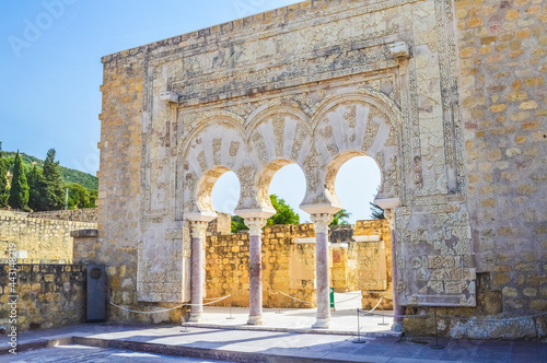 Ruins of Medina Azahara, a fortified Moorish medieval palace city in Andalusia, Spain photo