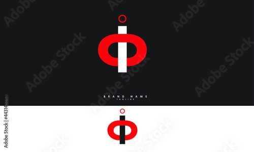 IO Alphabet letters Initials Monogram logo OI, I and O