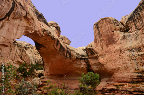 Hickman arch on a sunny day in capitol reef park national park, Utah