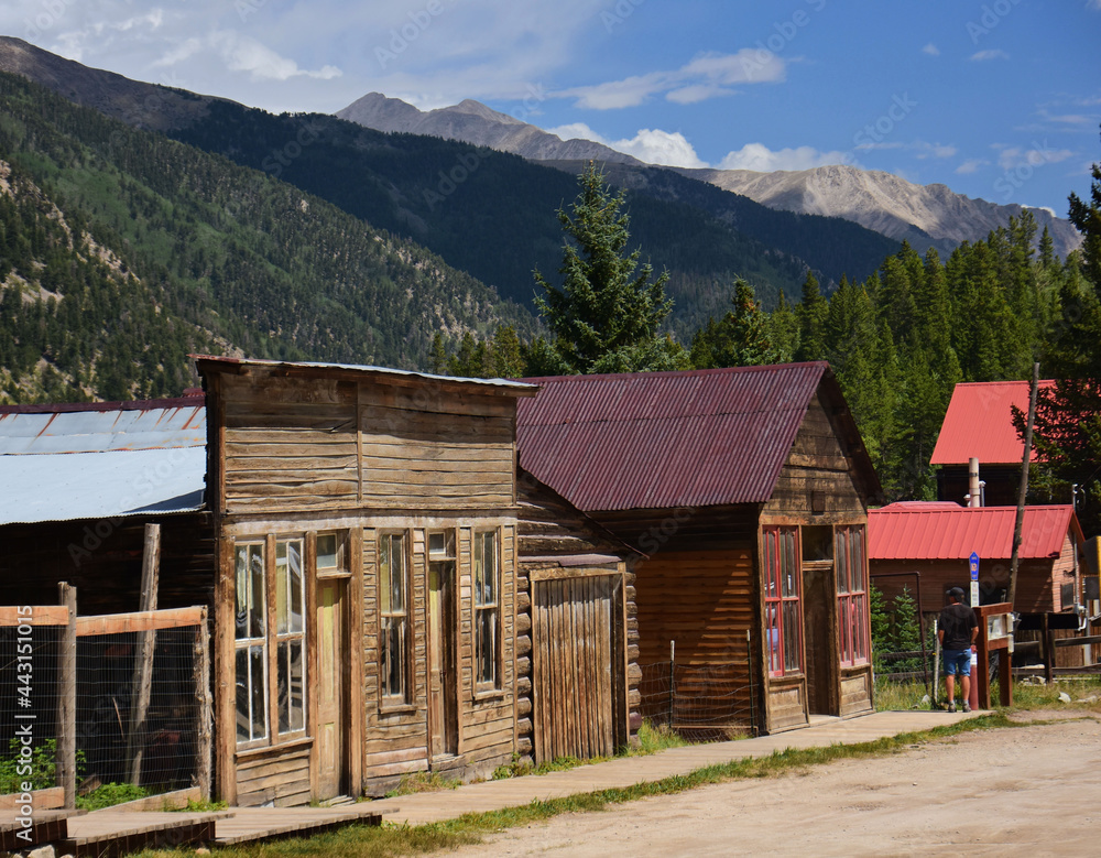 the ghost mining town of st. elmo in summer in the sawatch mountain range near buena vista in southern colorado the ghost mining town of st. elmo in summer in the sawatch mountain range near buena vista in southern colorado