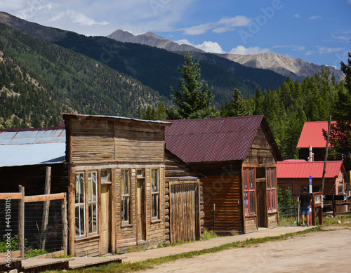 the ghost mining town of st. elmo in summer in the sawatch mountain range near buena vista in southern colorado photo