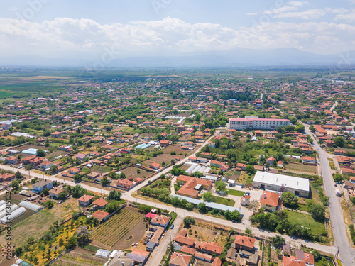 Aerial view of village of Tsalapitsa, Bulgaria