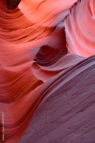 inside the colorful rocks of  the lower antelope canyon, near page,  arizona photo