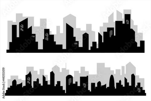 Skyline Vector Illustration. City building. City town. building © Edy
