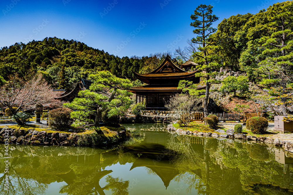 虎渓山永保寺国名勝庭園池泉回遊式庭園と国宝建造物
観音堂